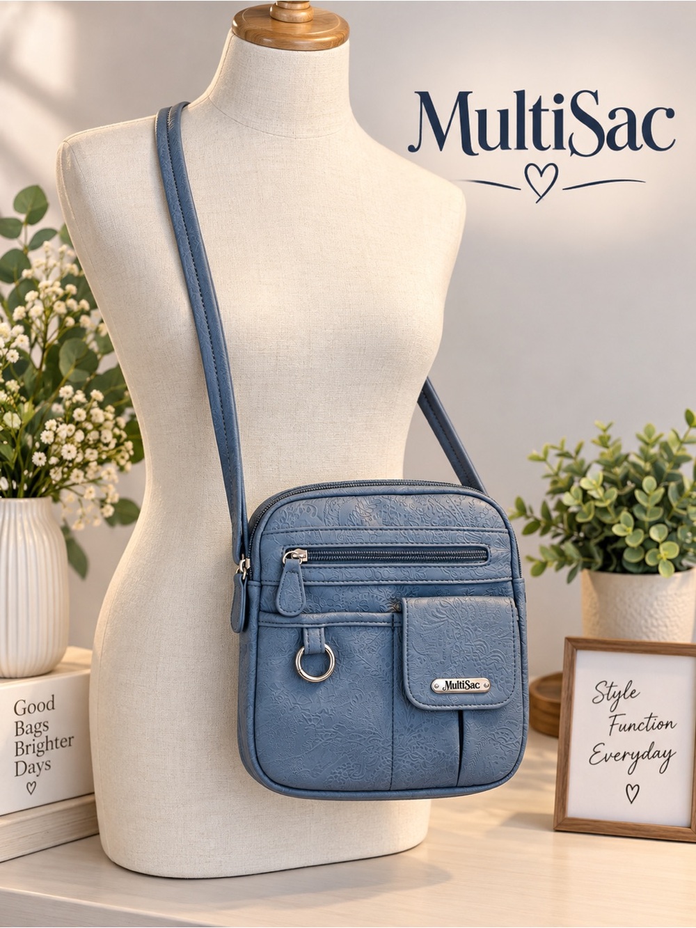 MultiSac Blue Crossbody Shoulder Bag - NWT